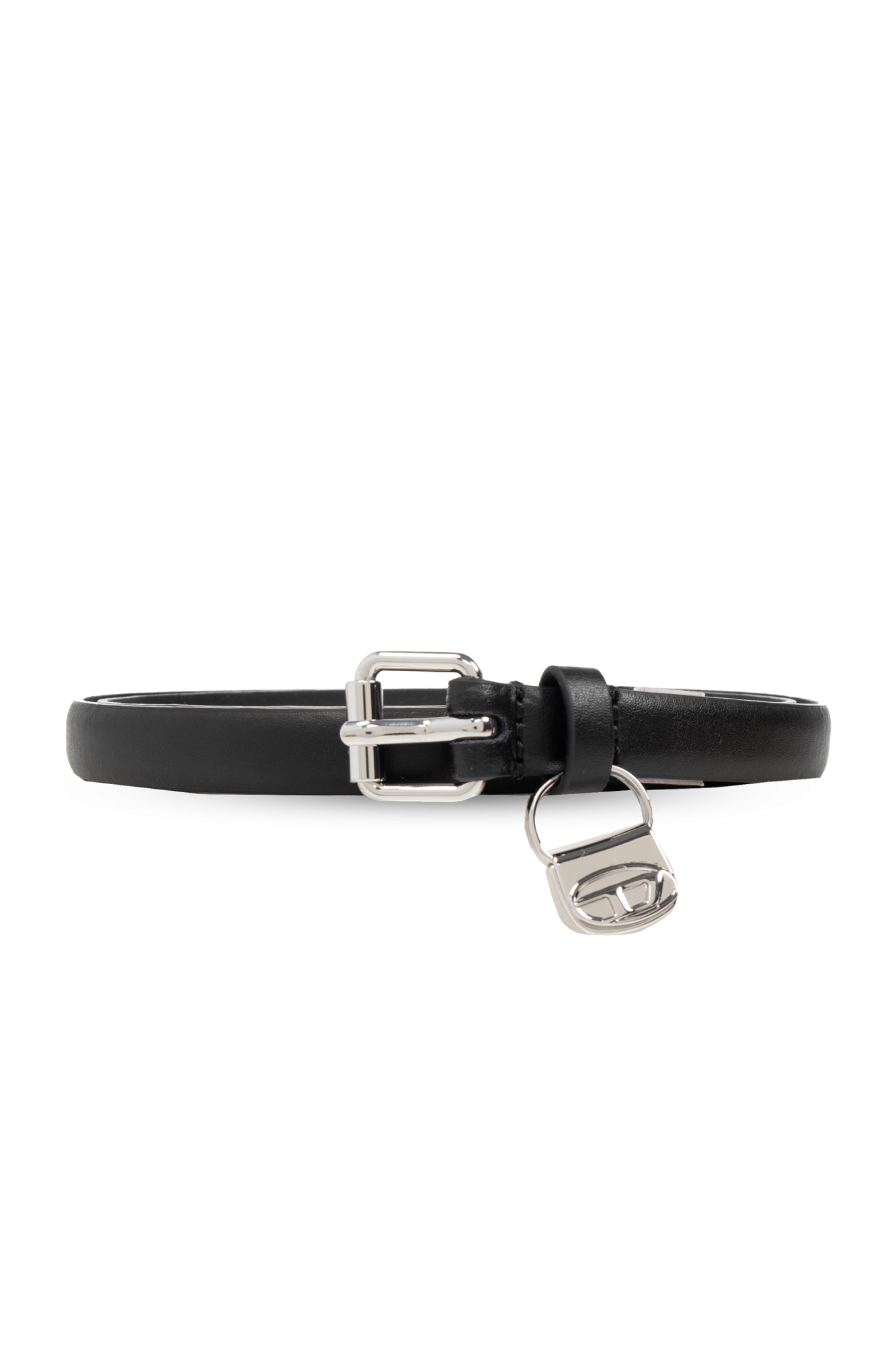 【国内発送★DIESEL】B-Charm Hip/ leather belt 1DR bag charm Black Belt B-CHARM-LOOP Diesel - Vitkac Italy